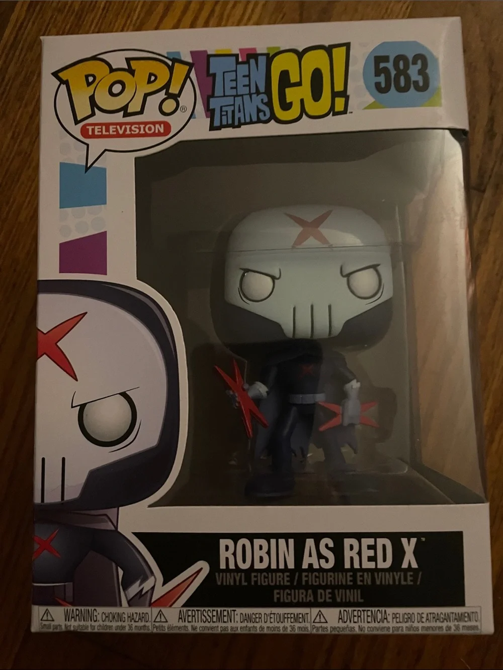 Funko Pop! Teen Titans Go! Robin as Red X Vinyl Figure - White, Black, Red, Blue
